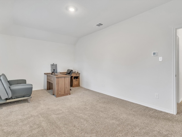1116 Cobalt Dr, Celina, TX 75009 - office space featuring light carpet, baseboards, and vaulted ceiling