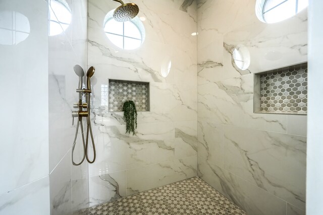 12809 Day Break Trl, Burleson, TX 76028 - full bathroom featuring a marble finish shower