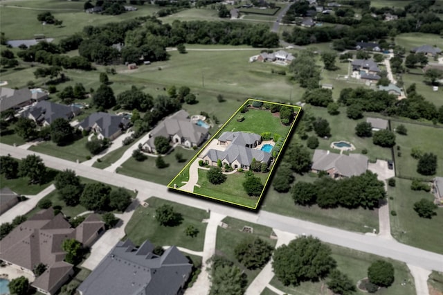 aerial view of residential area