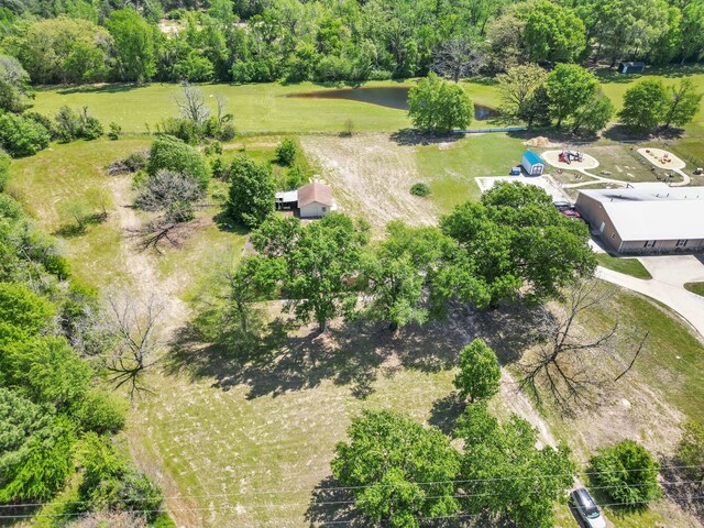 bird's eye view of a nearby body of water