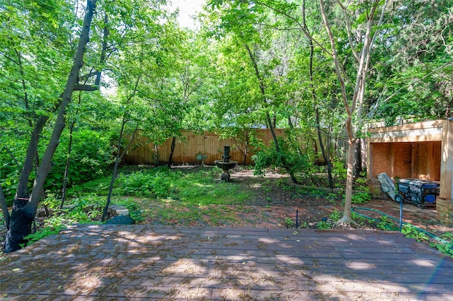 2850 Claudette Ave, Dallas, TX 75211 - view of yard with fence and a wooden deck