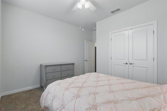 1206 Burlingame Dr, Cleburne, TX 76033 - carpeted bedroom with a closet, baseboards, and a ceiling fan