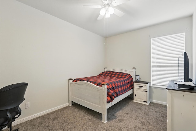 1206 Burlingame Dr, Cleburne, TX 76033 - bedroom featuring light carpet, baseboards, and a ceiling fan