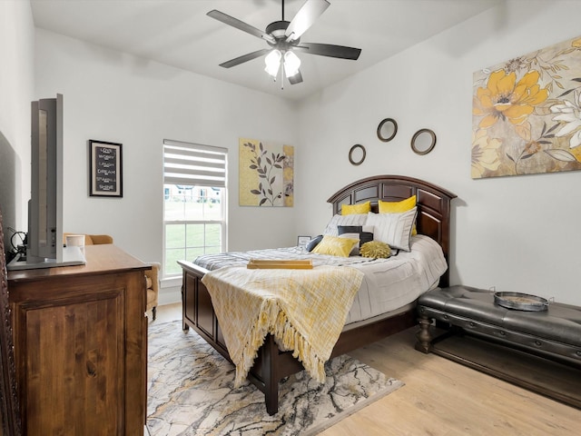 650 Winkler Way, Springtown, TX 76082 - bedroom featuring light wood finished floors and ceiling fan