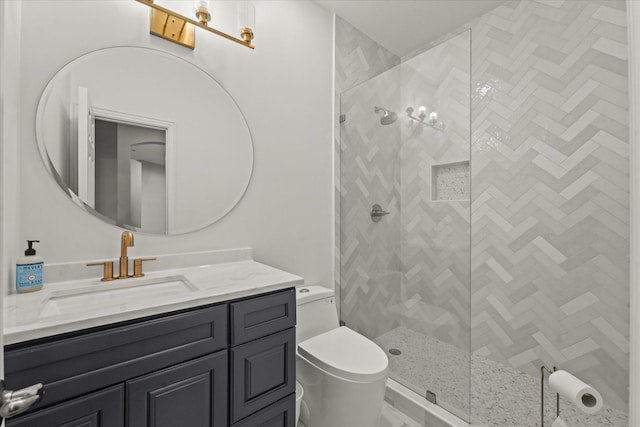 5610 Kensington Ct, Parker, TX 75002 - full bath featuring toilet, a stall shower, and vanity