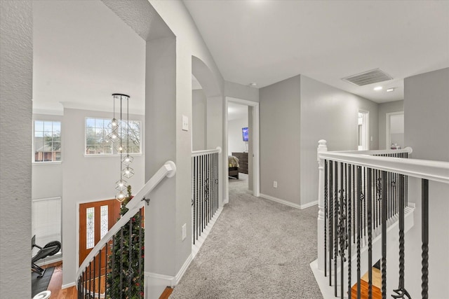 5610 Kensington Ct, Parker, TX 75002 - corridor with an upstairs landing, baseboards, and healthy amount of natural light