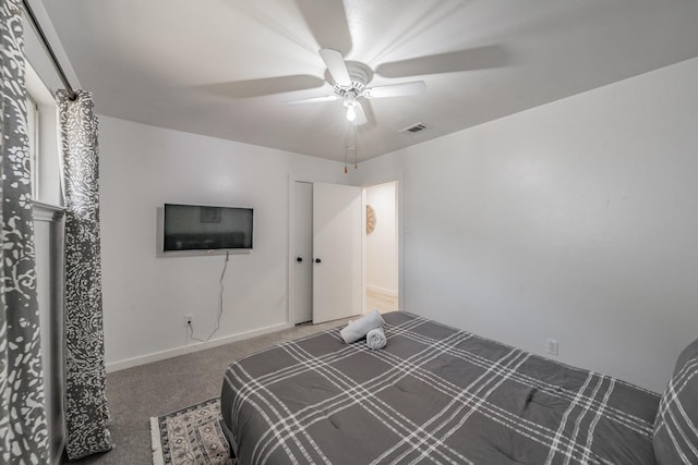 3048 Golfing Green Dr, Farmers Branch, TX 75234 - carpeted bedroom with ceiling fan