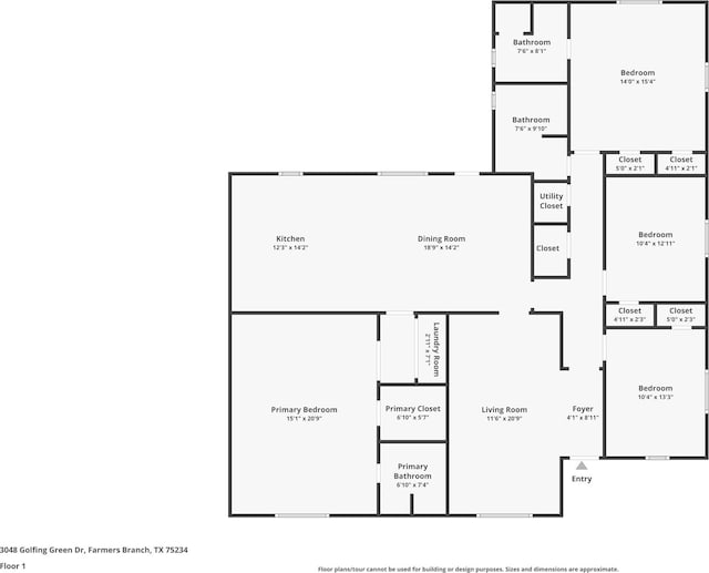 3048 Golfing Green Dr, Farmers Branch, TX 75234 - room layout