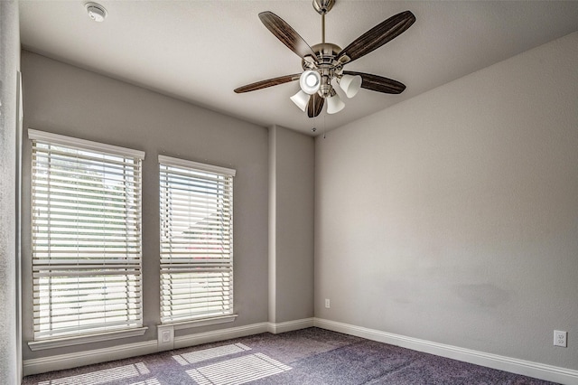 14015 Steadman Dr, Frisco, TX 75035 - spare room with carpet floors, a smoke detector, a ceiling fan, and baseboards