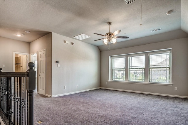 14015 Steadman Dr, Frisco, TX 75035 - empty room featuring attic access, carpet, a textured ceiling, baseboards, and ceiling fan