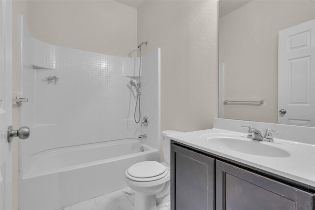 1321 Rivers Creek Ln, Little Elm, TX 75068 - bathroom with toilet,  shower combination, and vanity