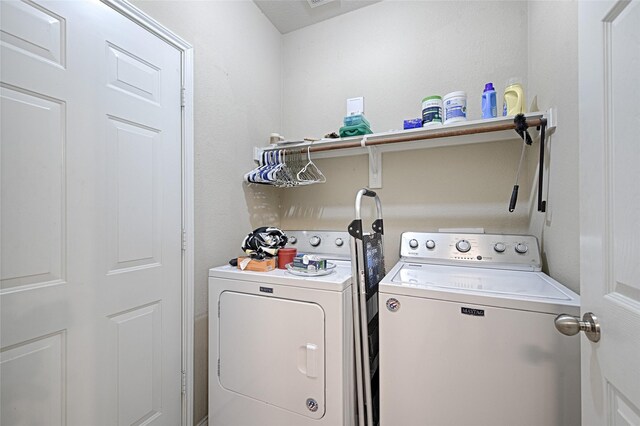 9912 Concord Dr, Providence Village, TX 76227 - laundry room featuring washing machine and dryer