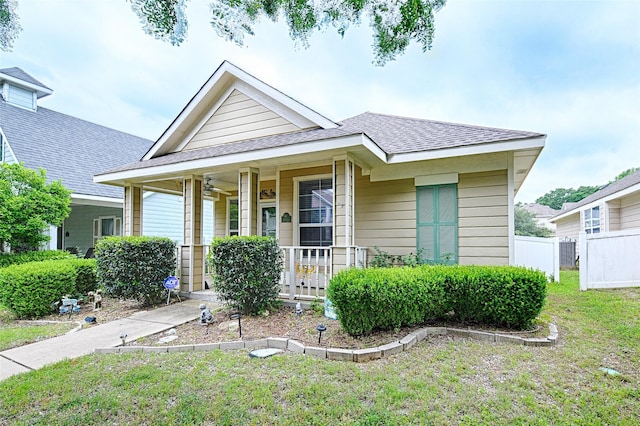 9912 Concord Dr, Providence Village, TX 76227 - view of front of house with covered porch and a shingled roof