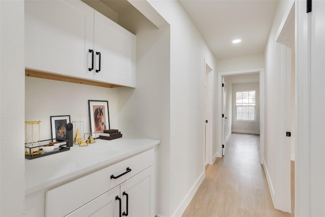 7319 Rutgers Dr, Dallas, TX 75214 - corridor featuring baseboards, light wood finished floors, and recessed lighting