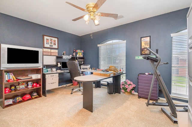 5509 Allen Ln, Rowlett, TX 75088 - carpeted office with ceiling fan