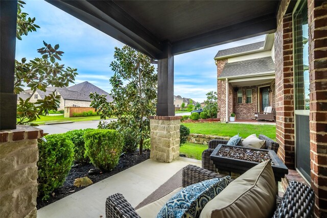1519 Eminence Ln, Saint Paul, TX 75098 - view of patio featuring an outdoor hangout area