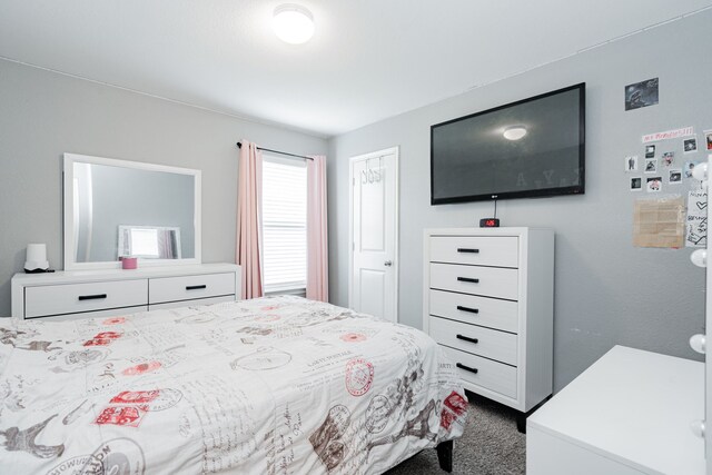 bedroom featuring carpet