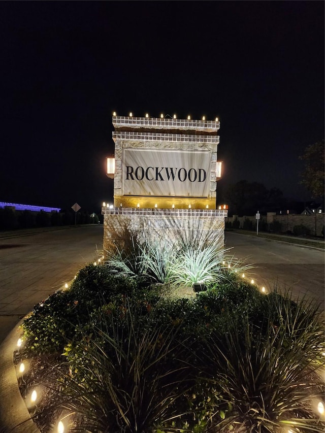 view of community sign
