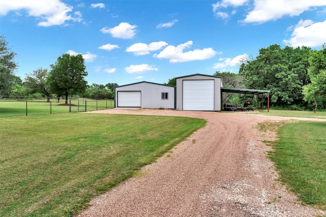 3568 Green Meadows Dr, Glen Rose, TX 76043 - garage with dirt driveway and a garage