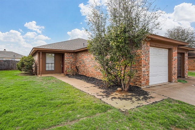 6708 S Creek Dr, Fort Worth, TX 76133 - view of front of home featuring concrete driveway, a garage, and brick siding