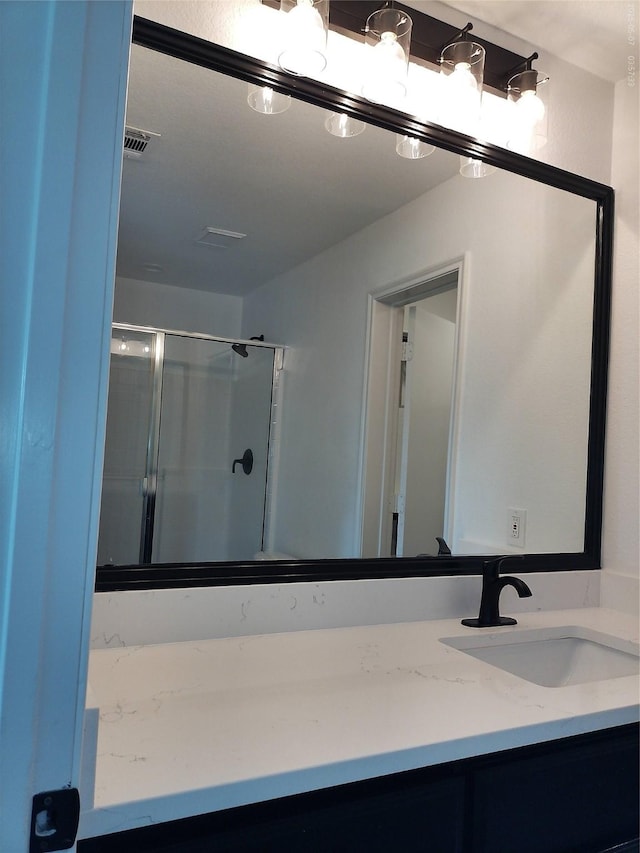6025 Melanie Dr, Fort Worth, TX 76131 - bathroom featuring a shower stall and vanity