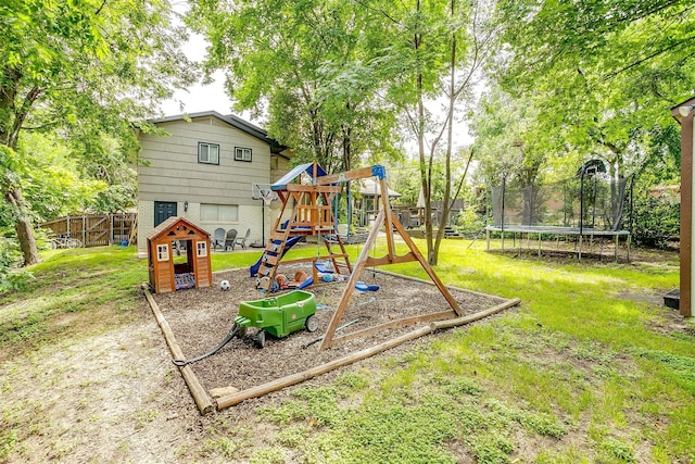 3554 Cromart Ct N, Fort Worth, TX 76133 - view of jungle gym with a trampoline