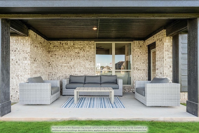 view of patio with outdoor lounge area