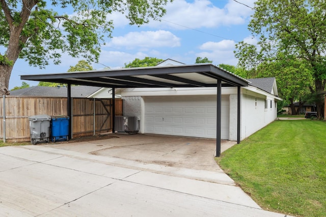 4940 Ashbrook Rd, Dallas, TX 75227 - garage with central air condition unit and concrete driveway