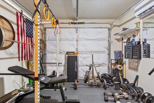 401 Mahon Hollow Dr, Waco, TX 76704 - workout room with a wall mounted AC