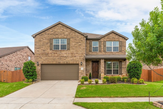 4117 Gaillardia Way, Heartland, TX 75126 - view of front of property with a garage, concrete driveway, and brick siding