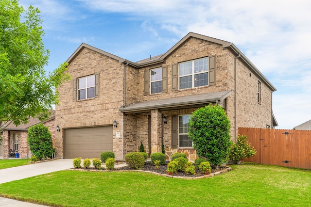 4117 Gaillardia Way, Heartland, TX 75126 - traditional-style home with an attached garage, concrete driveway, and brick siding