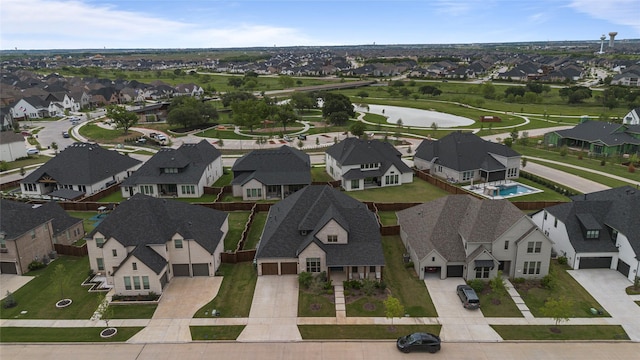 4541 Walnut Grove Ln, Prosper, TX 75078 - aerial perspective of suburban area featuring a large body of water