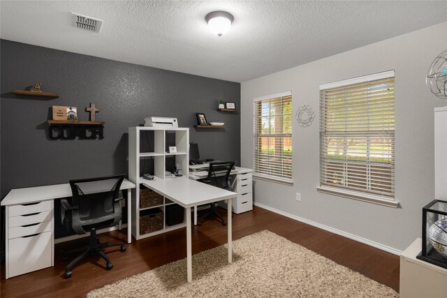 1915 Fairway Crossing Rd, Wylie, TX 75098 - office featuring wood finished floors and a textured ceiling