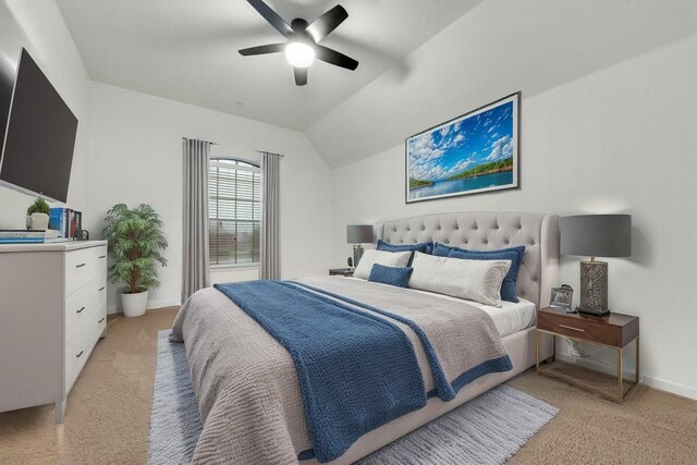 305 Blythe Bridge Dr, Roanoke, TX 76262 - bedroom featuring light carpet, ceiling fan, and baseboards