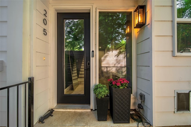 view of doorway to property