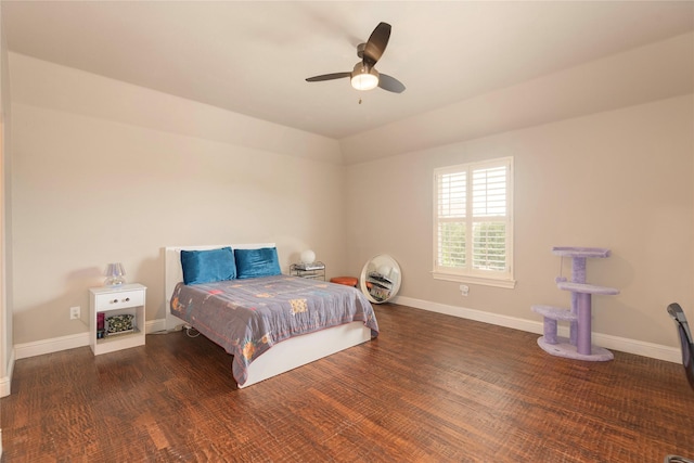 4016 Muscovy Dr, Mckinney, TX 75072 - bedroom featuring baseboards, wood finished floors, and ceiling fan