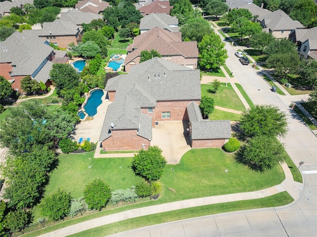 4016 Muscovy Dr, Mckinney, TX 75072 - aerial perspective of suburban area with a pool area