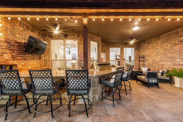 308 Pioneer Ct, Mclendon Chisholm, TX 75032 - view of patio featuring exterior kitchen