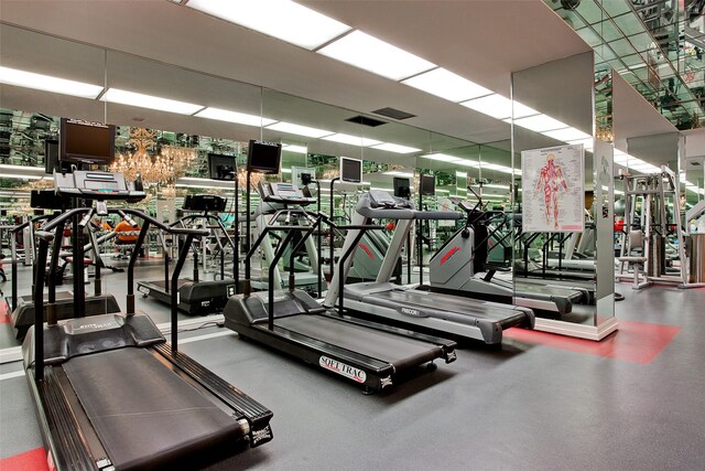 view of exercise room