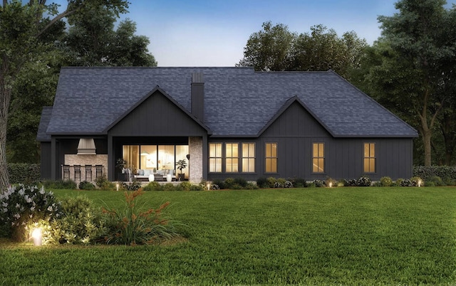 TBDSutton Preserve Street, Weatherford, TX 76085 - back of house with a yard, a shingled roof, and outdoor lounge area