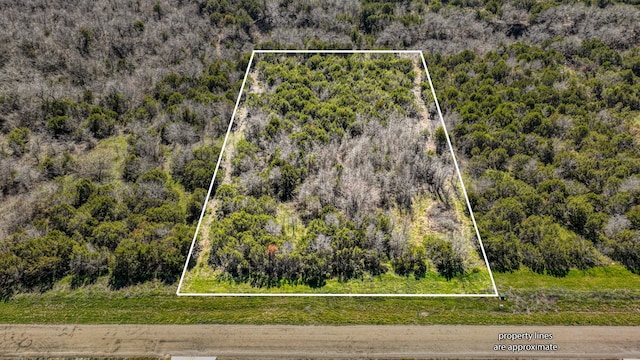 TBDSutton Preserve Street, Weatherford, TX 76085 - aerial view of property's location featuring property parcel outlined and a forest