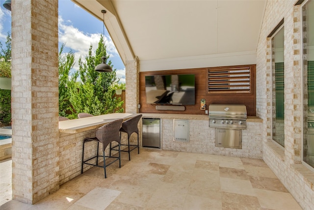 2406 Capitol Pl, Melissa, TX 75454 - view of patio with an outdoor kitchen and a grill