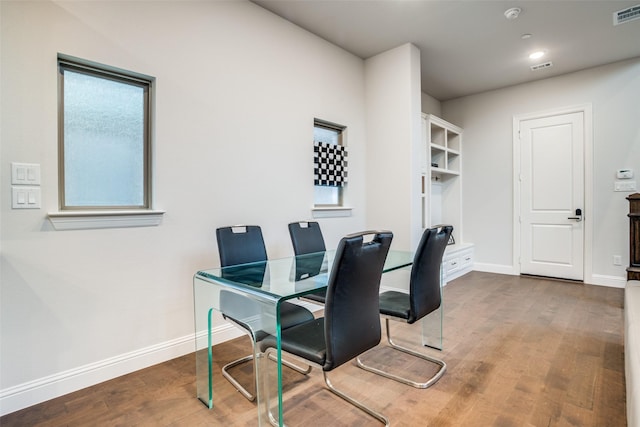 1043 Sarah St, Allen, TX 75013 - home office with baseboards and wood finished floors
