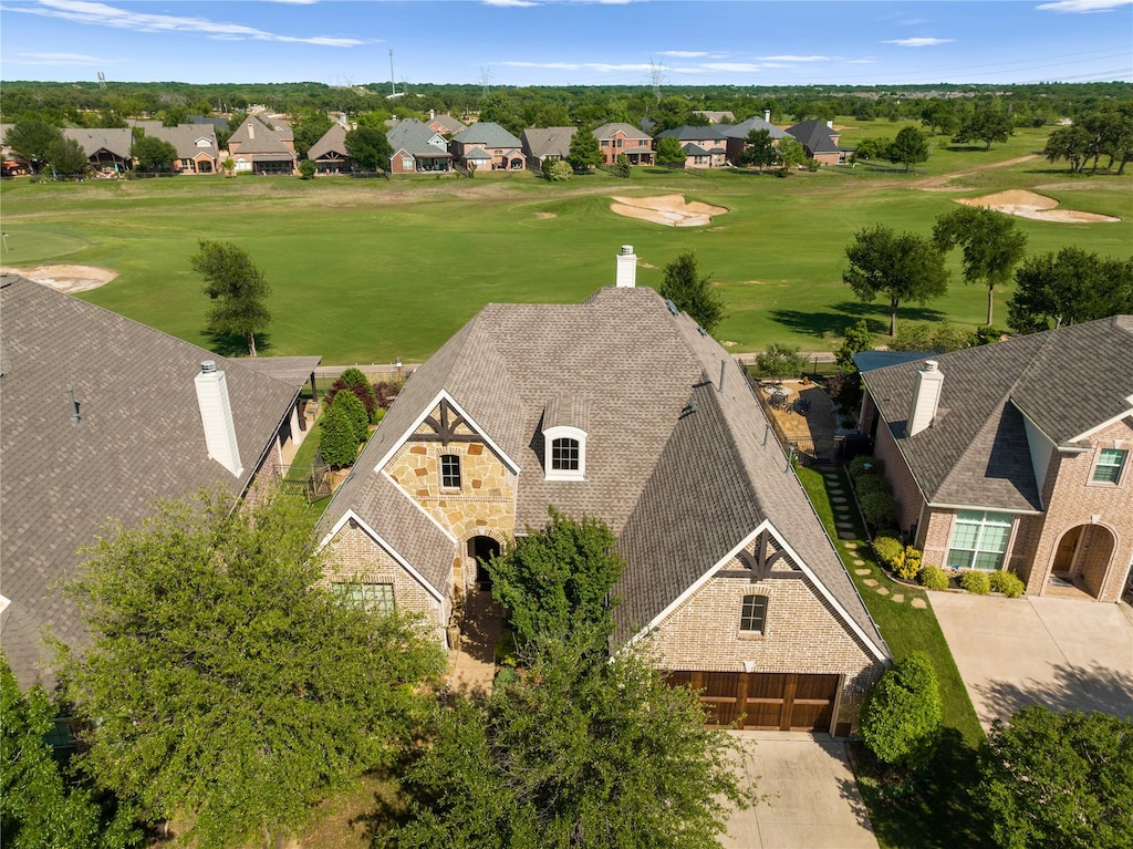 8431 Fairfield St, Argyle, TX 76226 - aerial perspective of suburban area featuring a golf course
