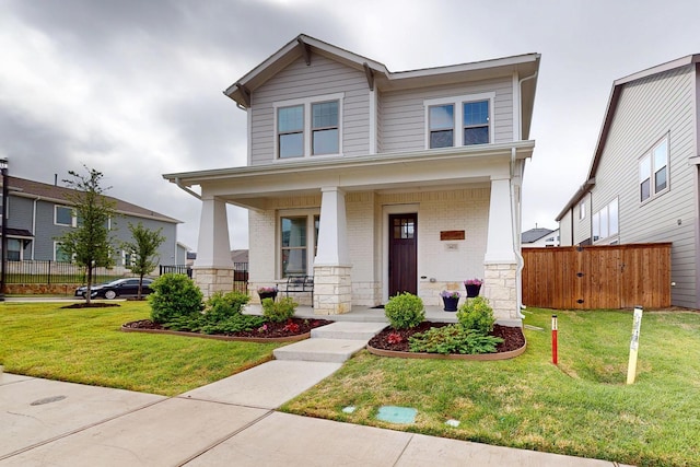 14433 Balmoral Pl, Fort Worth, TX 76008 - view of front of property with a porch, brick siding, and stone siding