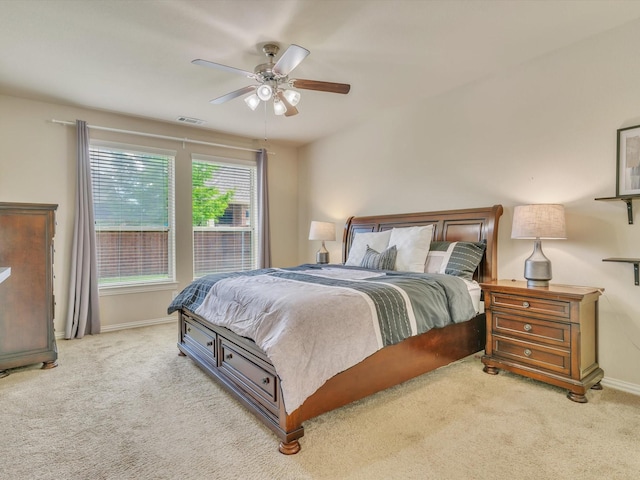 8400 Whistling Duck, Fort Worth, TX 76118 - bedroom with carpet flooring, baseboards, and a ceiling fan