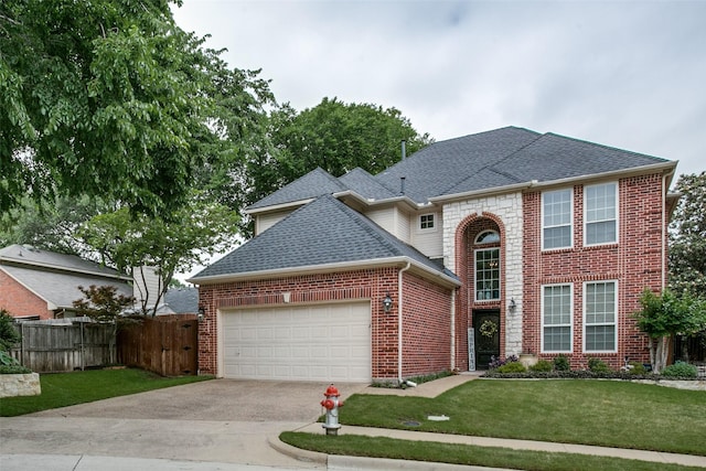 1420 Clearwater Ct, Grapevine, TX 76051 - traditional home featuring concrete driveway, brick siding, an attached garage, and a shingled roof