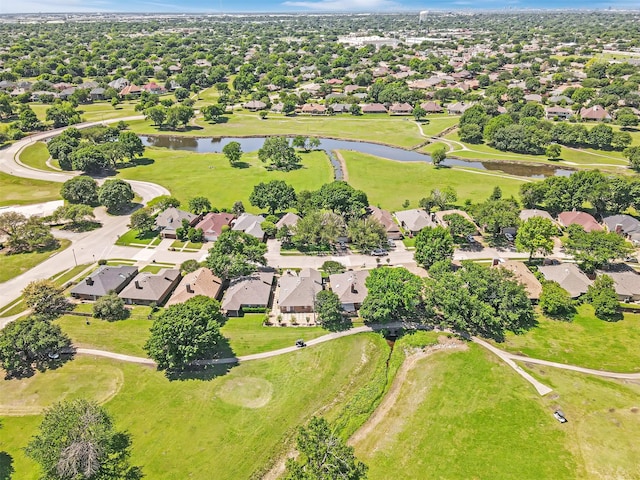 2718 Laurel Oaks Dr, Garland, TX 75044 - aerial view of property's location with nearby suburban area, a large body of water, and a golf course
