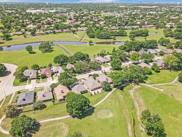 2718 Laurel Oaks Dr, Garland, TX 75044 - aerial view of property and surrounding area with a large body of water, nearby suburban area, and a golf course