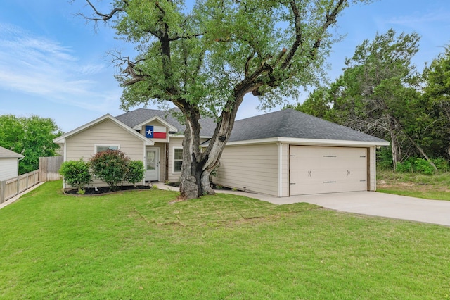2607 Austin Dr, Granbury, TX 76048 - view of front of property with concrete driveway, an attached garage, and roof with shingles